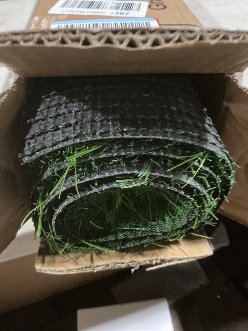 Condition photo showing As Is for Grass Pad for Dogs, 48" x 30" Artificial Turf for Pets Potty Training, Fake Grass Mat with Drainage Holes, Easy to Clean, Large Turf Rug Outdoor Indoor Use 48"L x 30"W