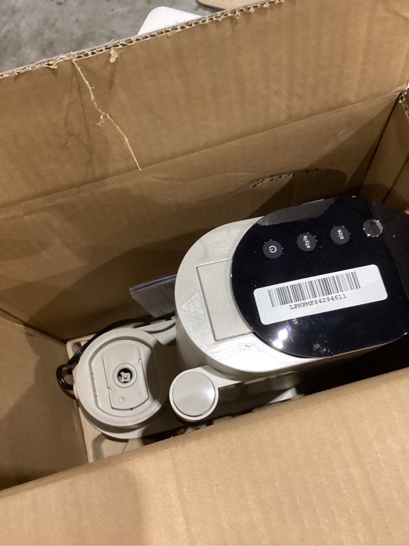 Condition photo showing As Is for ninja pod & grounds | coffee maker | xl single-serve | k-cup pod compatible | brews grounds | compact design | built-in milk frother | 68-oz. reservoir, 6-oz. cup to 24-oz. mug sizes | stone |pb055ast