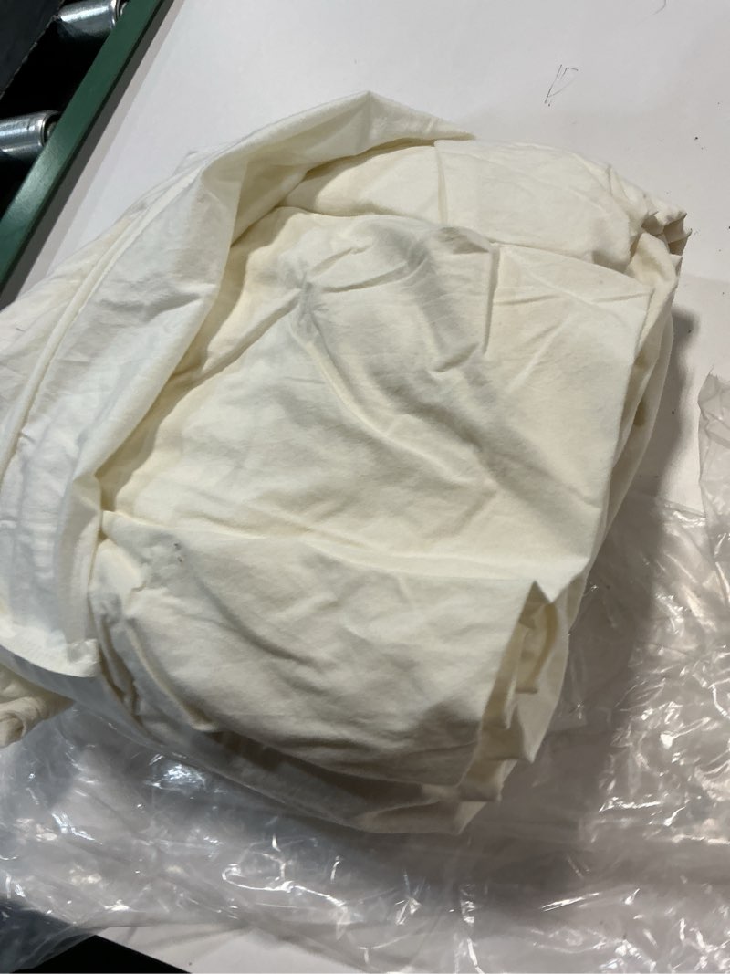 Condition photo showing Good Condition for organic brushed cotton sheet set, twin, ivory
