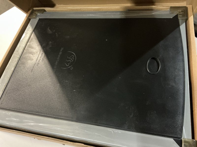 Condition photo showing Good Condition for Aluminum Large Dog Door for Exterior Door with Strong Double Magnetic Flaps,French Dog Door for Large and Medium Dogs Up to 120LBS(Gray) Large Smoky Gray