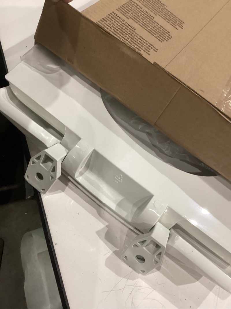 Condition photo showing Good Condition for BEMIS 1240200 Eljer Emblem Plastic Toilet Seat, Made Specifically for Eljer Emblem Toilets, Made in USA, Round, White