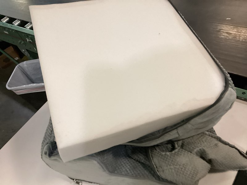 Condition photo showing As Is for Dog Stairs Pets Steps 4 Gray Pet Ladder for Sofa Couch and Bed Made of High Density Sponge Stairs with Removable Washable Cover Non-Slip Base 18\" H 4-Steps(Similar no same)