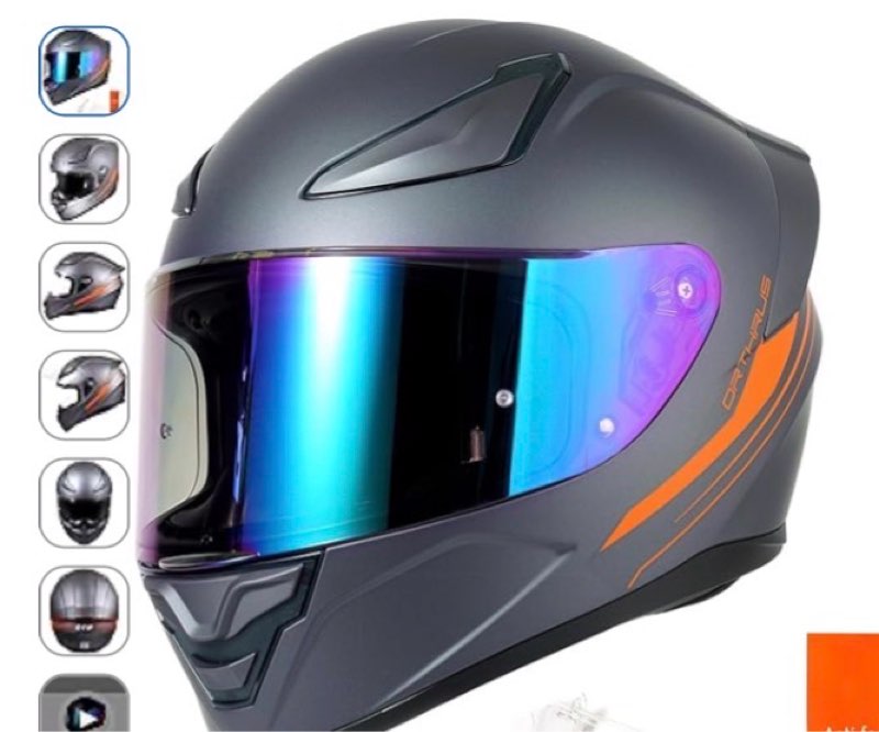 ots dual visor full-face motorcycle helmet - dot certified, lightweight abs, quick-release buckle, washable liner for men & women