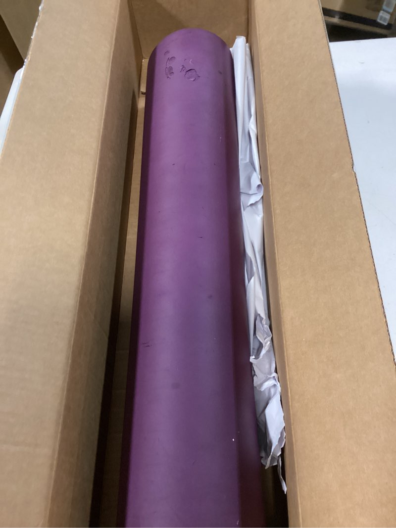 Condition photo showing As Is for Gaiam Dry-Grip Yoga Mat - 5mm Thick Non-Slip Exercise & Fitness Mat for Standard or Hot Yoga, Pilates and Floor Workouts - Cushioned Support, Non-Slip Coat - 68 x 24 Inches Purple