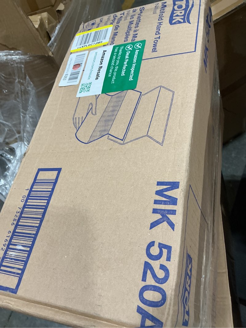 Condition photo showing New/Like New for tork multifold hand towel, natural, 100% recycled, fsc certified, compatible with h2 dispensers, 16 packs x 250 sheets (mk520a) tork h2 - multifold hand towels