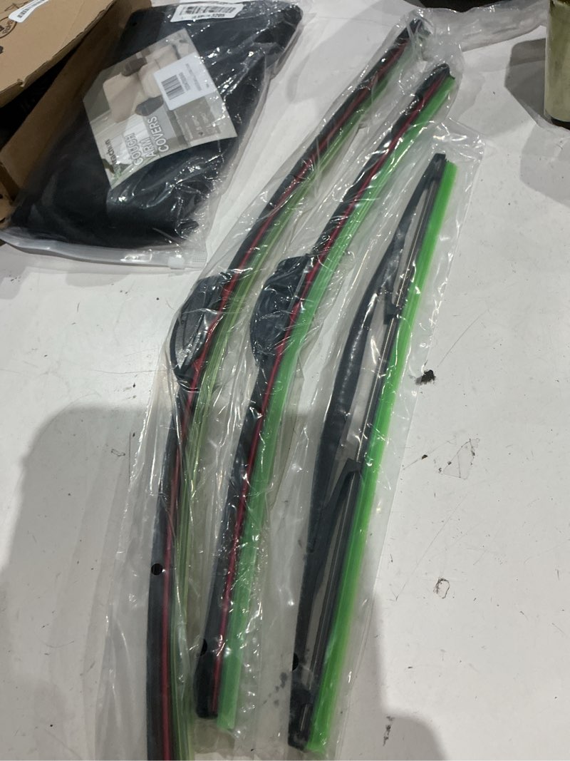 Condition photo showing Good Condition for 3 wiper blades replacement for subaru legacy (2005-2009) & forester (2009-2011) & outback (2005-2009) - 24"/18"/14" (set of 3) u/j hook windshield wiper blades 24"+18"+14"