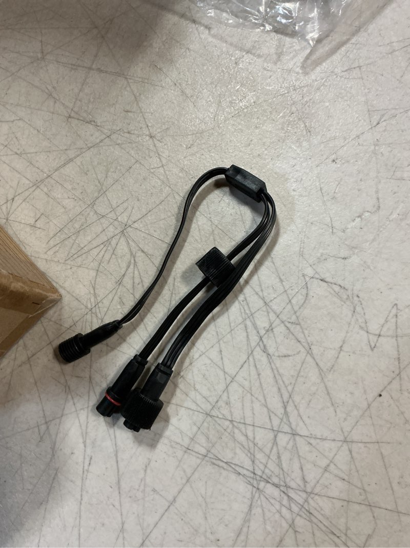 Condition photo showing Good Condition for y-splitter for govee permanent outdoor lights 2/elite, deck lights | compatible with govee h705d h705e h705f, h805a h805b h805c, h7067 h7068 h7069, extension cable (1 male to 2 female) black