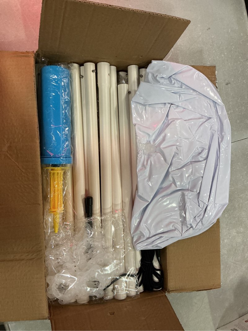 Condition photo showing Good Condition for 6in1 balloon arch stand kit, 10.8ft adjustable balloon column stand with base, reusable balloon arch kit party backdrop decoration for birthday graduation mother's day wedding baby shower