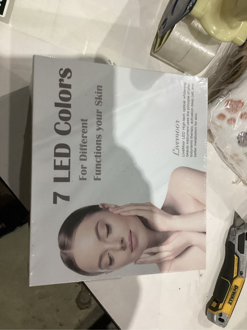 Condition photo showing New/Like New for Red Light Therapy for Face, Led Face Mask Light Therapy, Anti-Aging Infrared Therapy for Wrinkles, Fine Lines, 7-1 Colors LED Facial Skin Care Mask