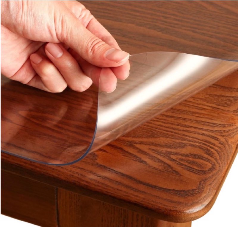 Clear Table Cover Protector Rectangle 40 x 72 Inch, 1.5mm Transparent Plastic Table Protector Waterproof, Anti-Scratch Clear Desk Mat for Office Desktop Dresser Dining Table, FDA Compliant