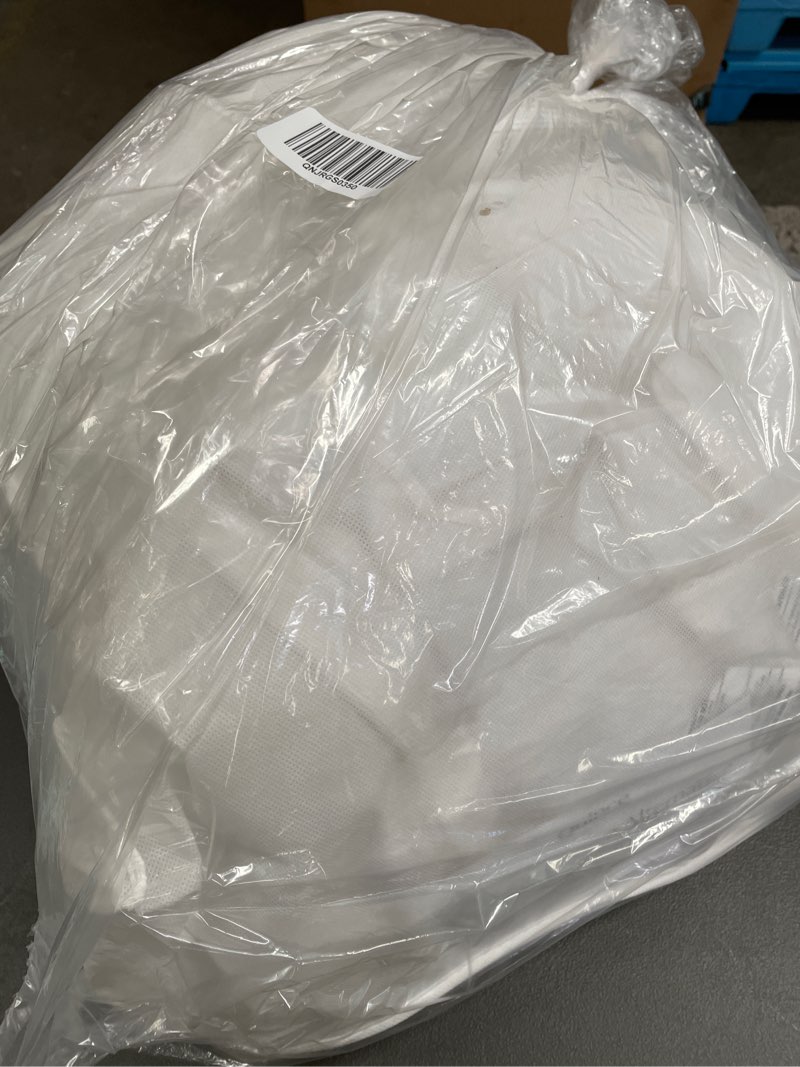 Condition photo showing As Is for all-season premium down alternative comforter, king/cal king, white
