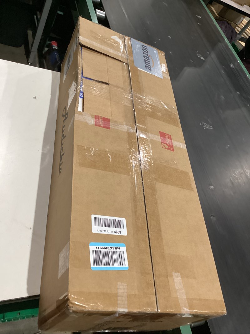 Condition photo showing As Is for Bathroom Light Fixtures, 5-Light Matte Black Vanity Lights with Globe Clear Glass, 35 Inch Modern Vanity Lighting Fixtures Over Mirror, AD-22280-5W-BK Black, 5-Light