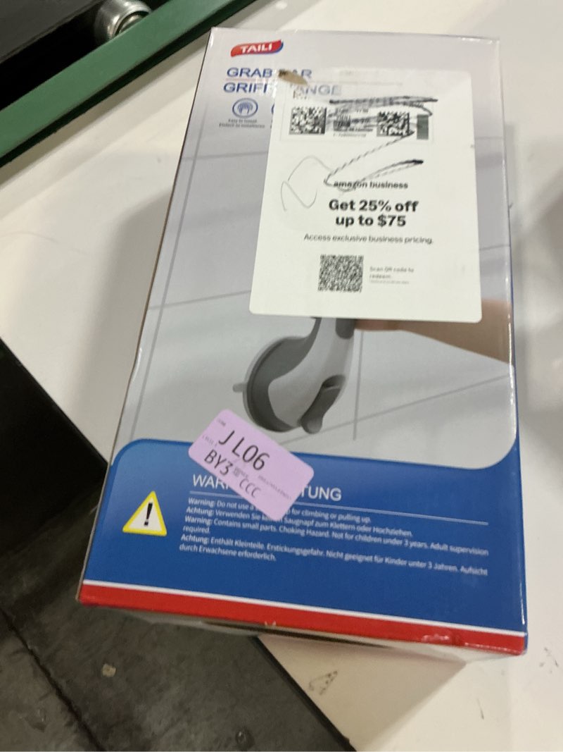Condition photo showing New/Like New for taili shower grab bar, 2 pack 12 inch suction grab bars for bathtubs and showers for elderly, shower handle for seniors bathroom safety grip, no drilling removable,grey 12.2" gray