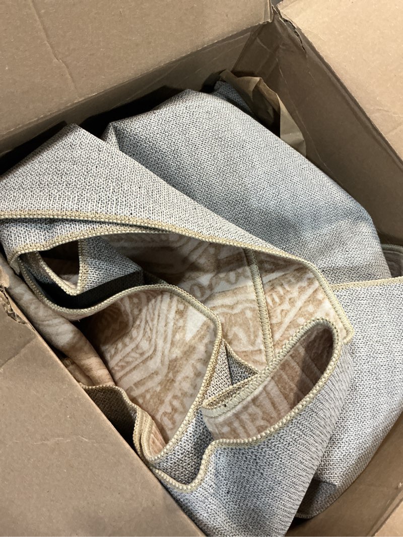 Condition photo showing Good Condition for Hallway Washable Runner Rug - 2'6x14 Kitchen Rugs Entryway Rug Runner Vintage Soft Floor Mat Non Slip Indoor Farmhouse Carpet for Bathroom Living Room Bedroom (2'6''x14', Beige) 2'6" x 14' (Rectangular) Beige