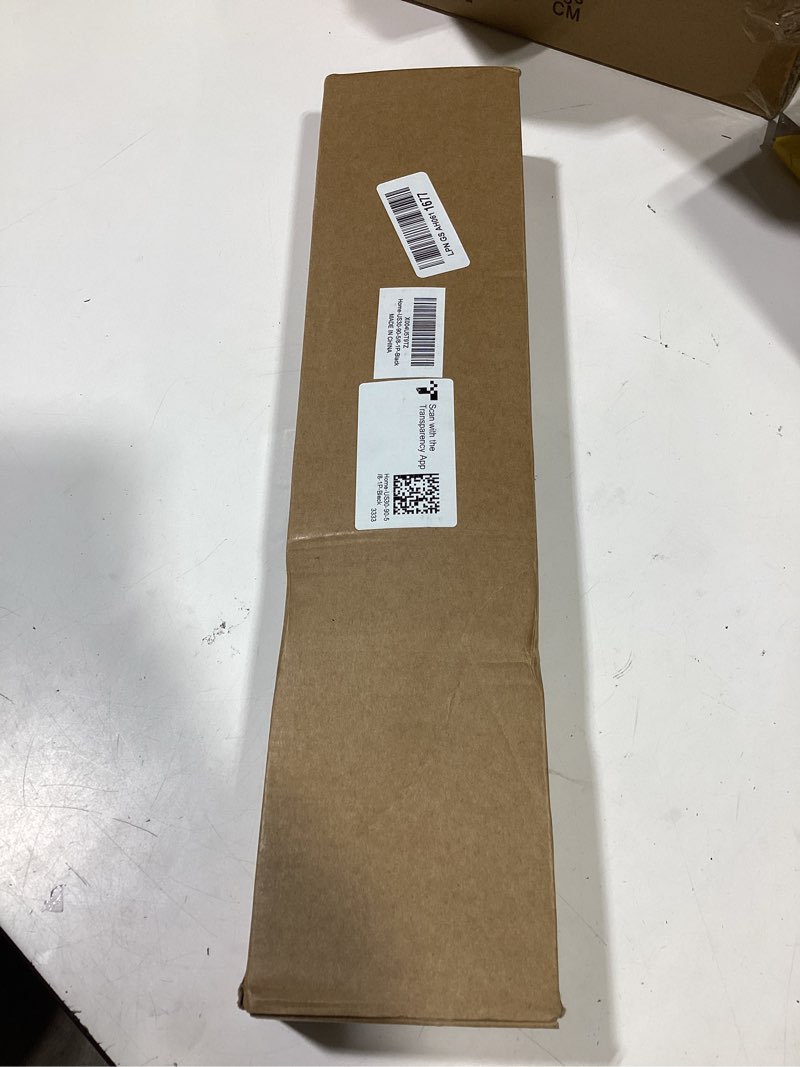 Condition photo showing As Is for 5/8” diameter curtain rods 30-90 inch, for 30-84 inch windows, adjustable splicing black curtain rods for windows with brackets, window rod long small curtains rod black 30-90"/1 pack