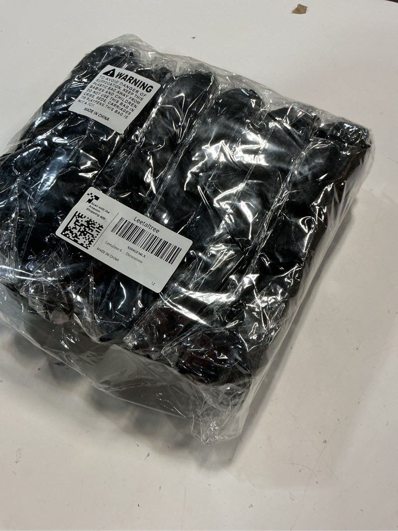 Condition photo showing New/Like New for Leetaltree 4 Pack Black Boho Rustic Cheesecloth Table Runner, 35x120 Inch, Perfect for Bridal, Baby Showers, Weddings, and Outdoor Events Black 4PC