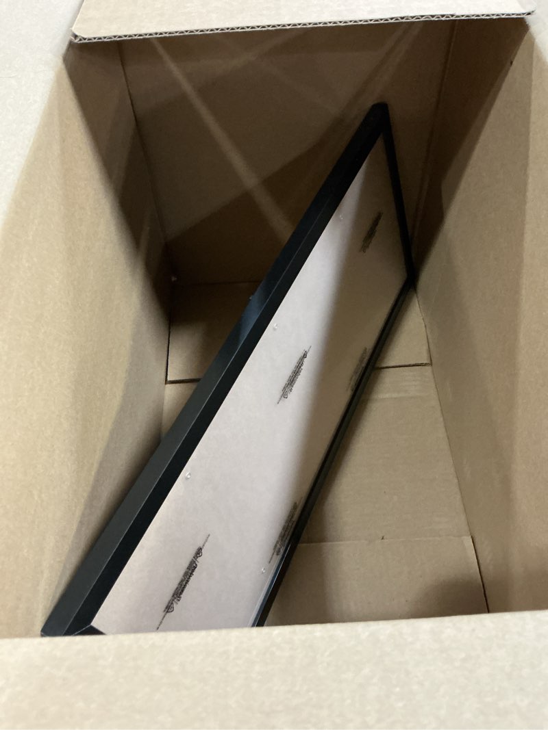 Condition photo showing As Is for HUKONHEP 8x20 Black Picture Frames, Photos Frame with Plexiglass, Wall Gallery Photo Frames, Horizontal and Vertical for Wall Mounting, Home Office Decoration 8"x20"