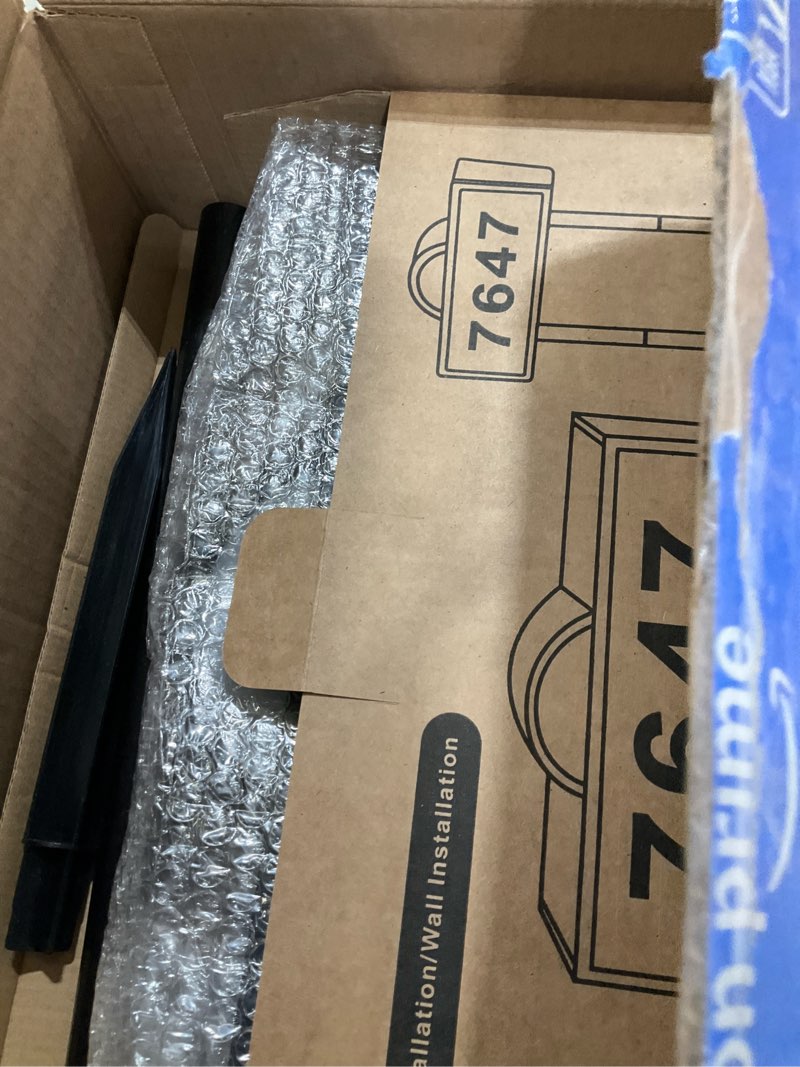 Condition photo showing Good Condition for Solar Address Signs for Yard, Solar Powered Address Sign with Warm White & Cold White, IP65 Waterproof Solar House Numbers for Outside, LED Illuminated Plaques Wall Mounted & In Ground