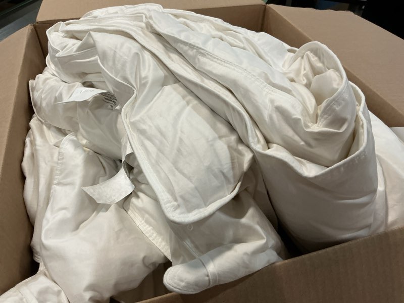 Condition photo showing As Is for premium down duvet insert, king/cal king, down