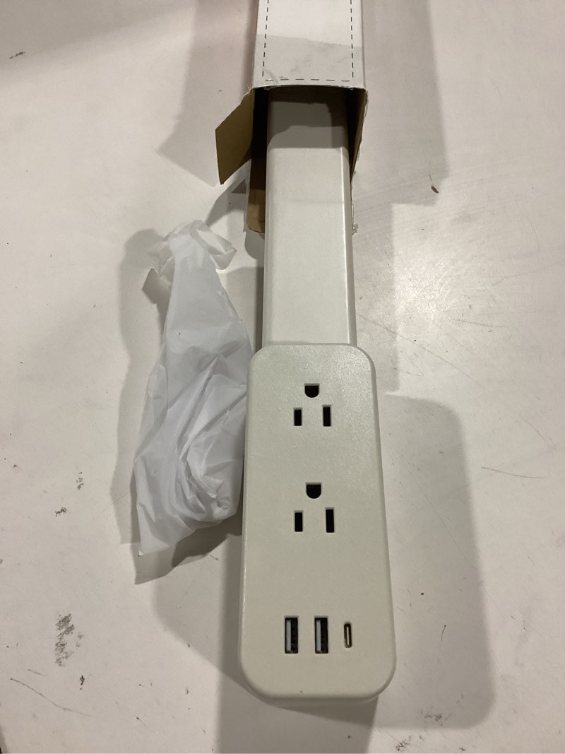 Condition photo showing Good Condition for electrical outlet extender stick - features usb-a, usb-c and 2 ac outlets, extends 22"-34", rotates 180° access hard-to-reach outlets, wall plug power socket expander nightstands, sofa, desks and more