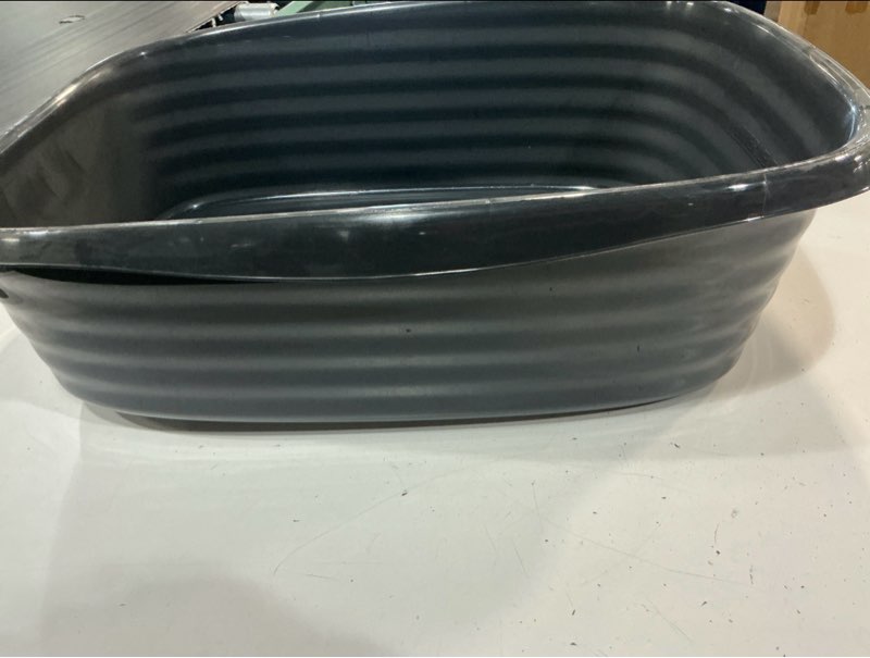 Condition photo showing Good Condition for arm & hammer simply recycled wave open cat litter pan, jumbo, cat litter box, made in the usa, grey