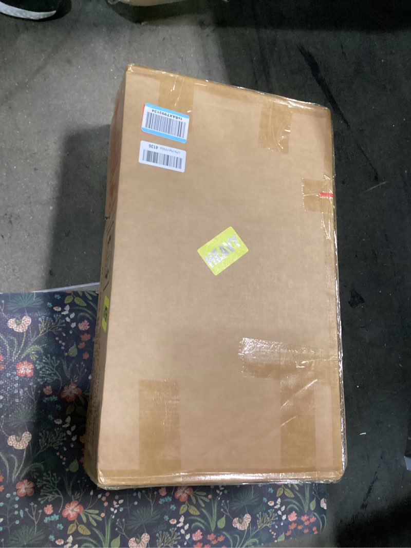 Condition photo showing New/Like New for Cychuily Modern Fluted Nightstand Set of 2 for Bedroom, Mid Century Bedside Table with Drawer & Open Shelf, Wood End Table, Farmhouse Night Stand for Living Room, Hallway, Oak (White Marble Top)