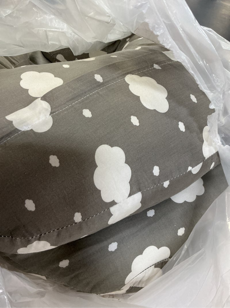 Condition photo showing Good Condition for momcozy original nursing pillow for breastfeeding-pioneering safety fence- wider feeding pillows for more support for mom & baby- easier nursing & hand free- fit for all, removable cotton cover grey