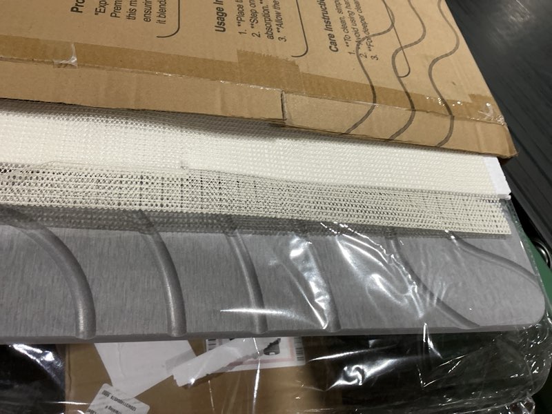 Condition photo showing Good Condition for stone bath mat quick drying diatomaceous earth bath mat non slip shower mat super absorbent stone bath mats for bathroom, floor, kitchen counter, easy to clean (23.6” x 15.3”, light gray) light grey