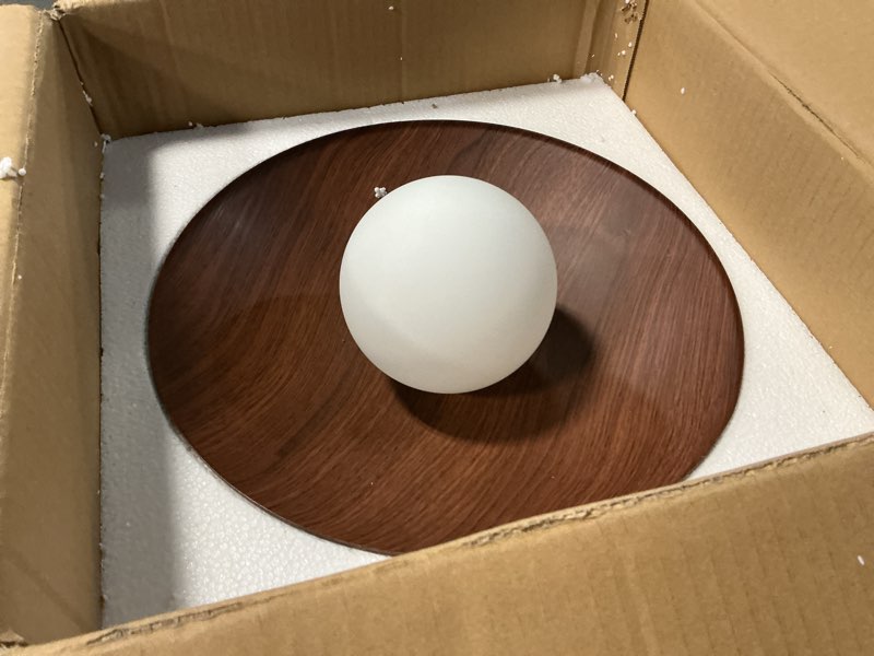 Condition photo showing Good Condition for (Similar to stock photo ) Metal  Round Alabaster Wall Sconce Light