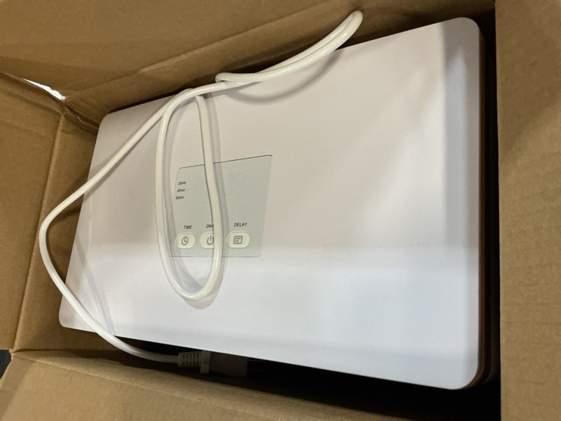 Condition photo showing As Is for serenelife wifi luxury rectangle towel warmer - spa & bathroom towel heater with custom fragrance, auto shut-off, fits 2 large towels, blankets, bathrobes, pj's - perfect gift for him & her rose gold