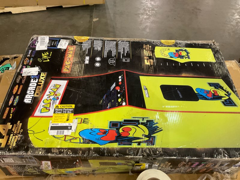 Condition photo showing New/Like New for Arcade1Up PAC-MAN Deluxe Arcade Machine, built for your home, with 5-foot-tall full-size stand-up cabinet, 14 classic games, and 17-inch screen