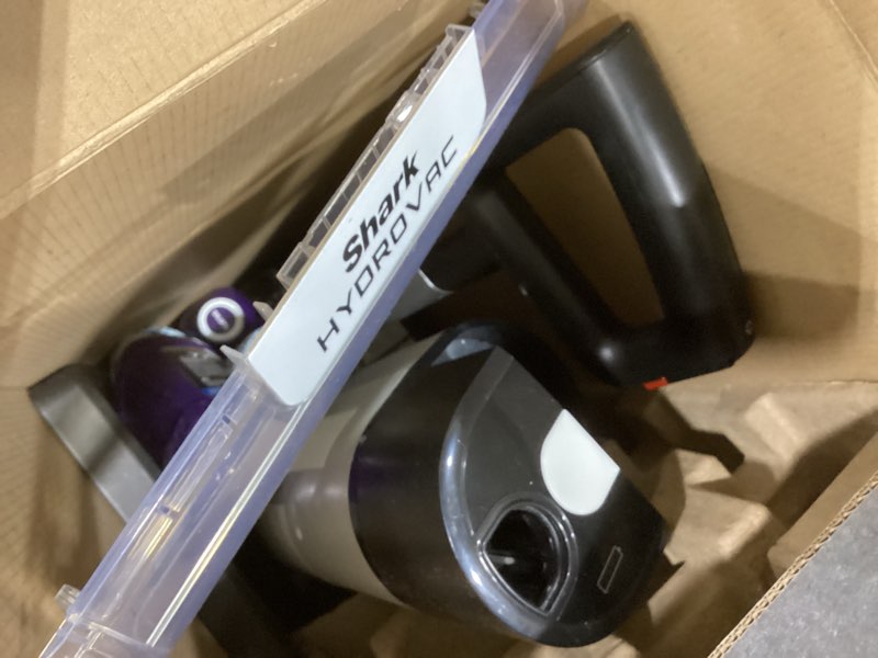 Condition photo showing As Is for Shark | Wet Dry Vacuum Cleaner | Vacuum and Mop Combo | HydroVac MessMaster | 3-in-1 Self-Cleaning + Powerful Suction | 2 Brushrolls & 2 Solutions Included | Hardwood Floor & Area Rug Cleaner | AW261 Cordless w/ Premium