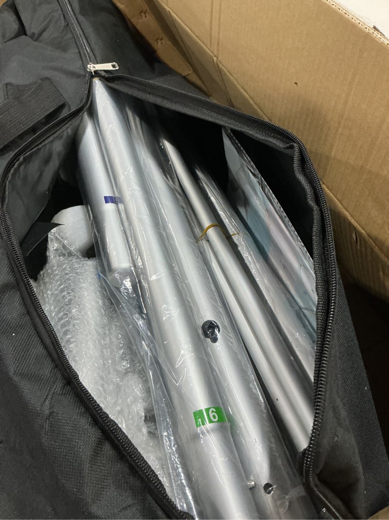 Condition photo showing New/Like New for anley 7.5x10 ft backdrop stand - premium reinforced aluminum alloy frame for stability - heavy duty background support with carry bag for photo studio, green screen, event, banner, party use 7.5 x 10 ft