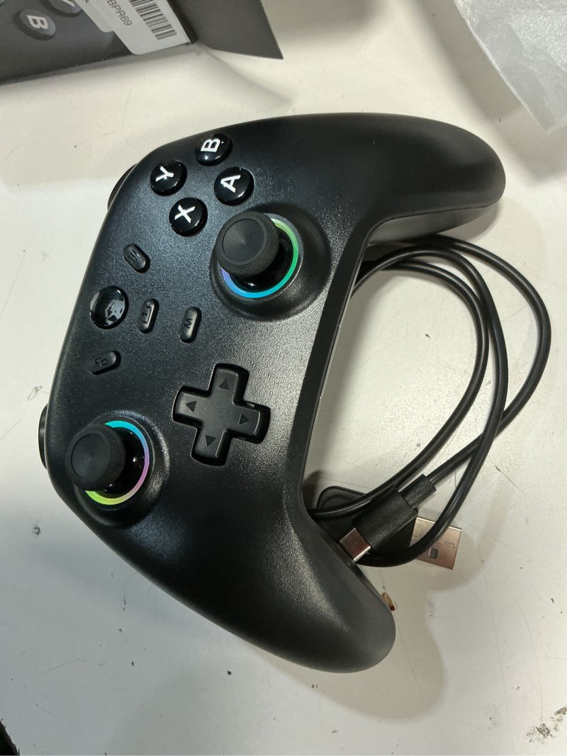 Condition photo showing As Is for echtpower wireless pc gaming controller - hall effect joystick, 2.4g & wired 1000hz polling rate, 800mah battery, adjustable turbo/vibration - for pc/switch/ios/android black
