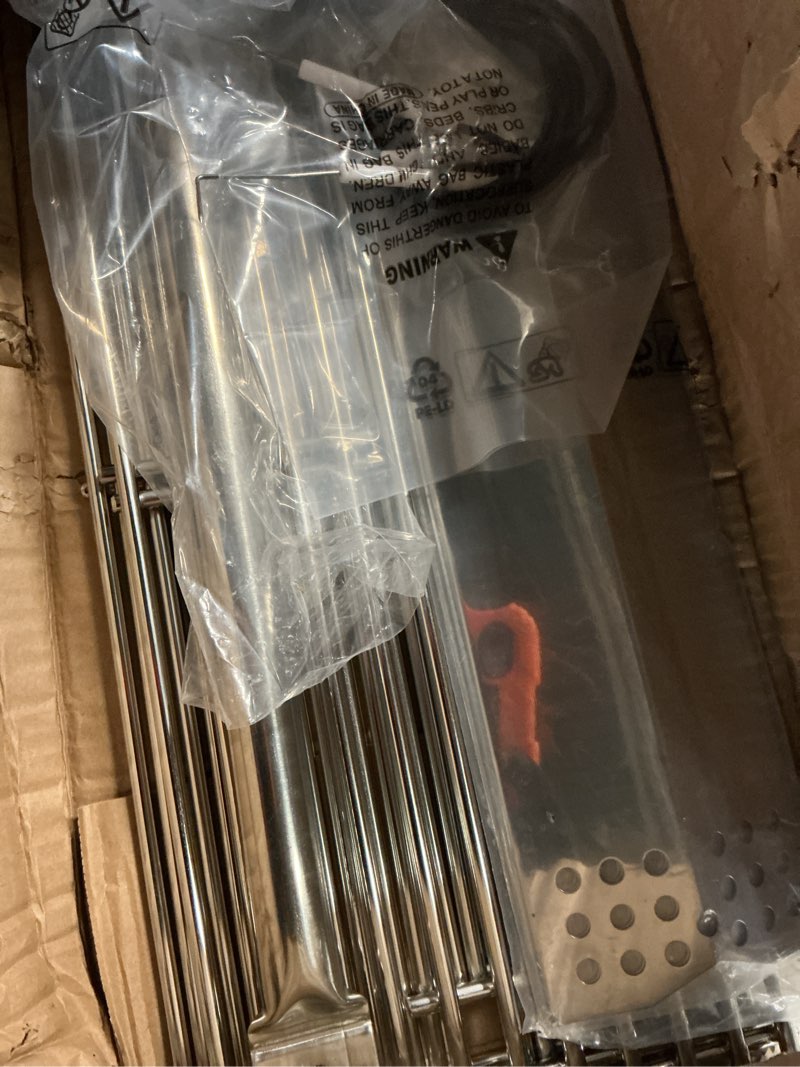 Condition photo showing As Is for grill parts for kitchen aid 3-burner grill 720-0953, 720-0953a, 720-0953b, 730-0953a, 730-0953b, stainless steel cooking grate, grill burner tube and heat plate for kitchenaid grill replacement parts