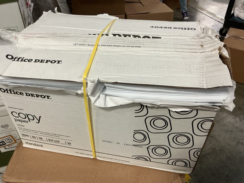 Condition photo showing Good Condition for office depot white copy paper, 8 1/2in. x 11in., 20 lb, 500 sheets per ream, case of 10 reams, 40402786