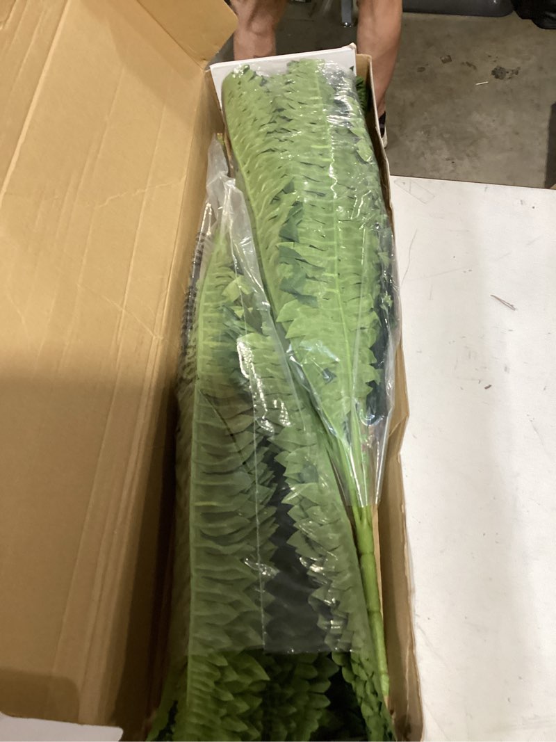 Condition photo showing New/Like New for forest prince 35" ferns artificial bush plants large, 2 artificial boston ferns with 39 fronds for outdoors home decor