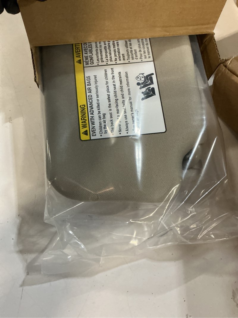 Condition photo showing Good Condition for left driver side sun visor compatible with nissan murano 2009 2010 2011 2012 2013 2014 sunshade replacement # 96401-1aa1b (beige) beige?driver side?