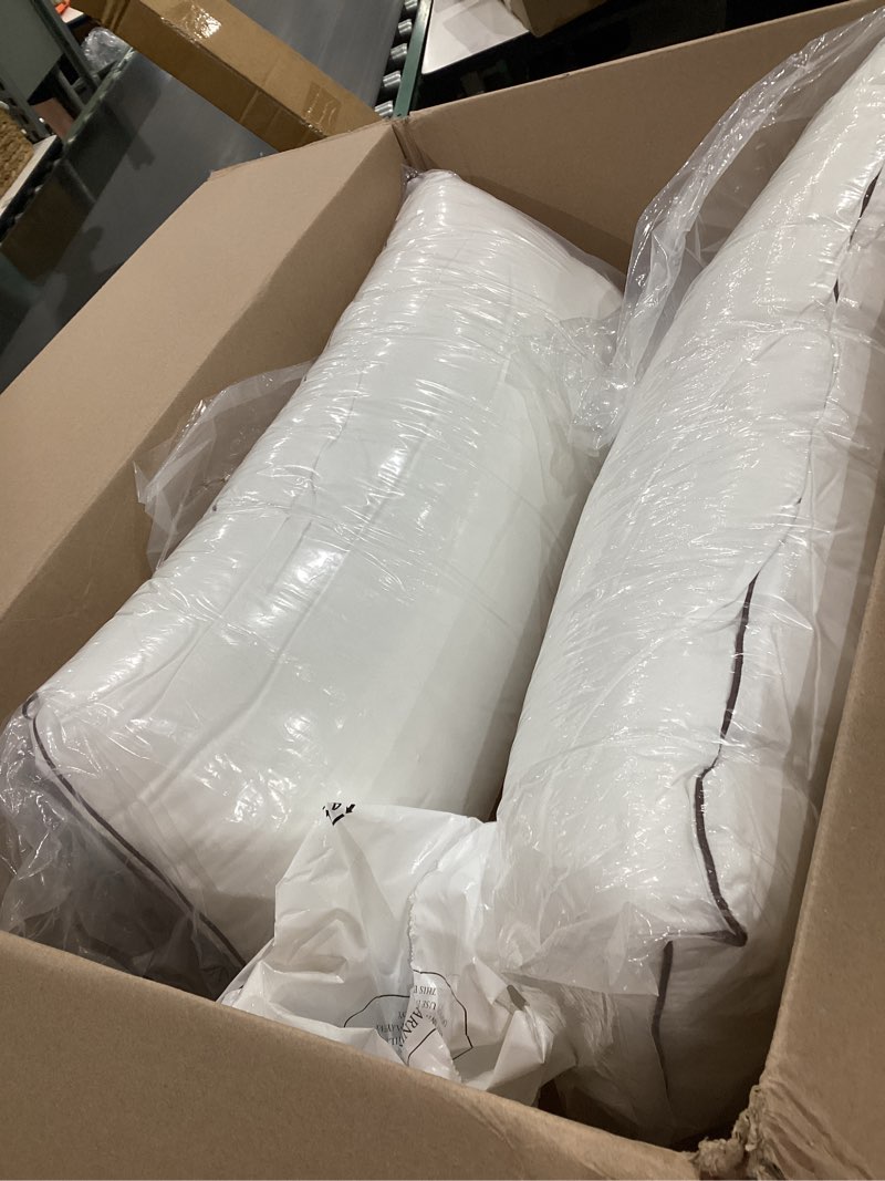 Condition photo showing Good Condition for jollyvogue king size pillows set of 2 for sleeping, soft and supportive bed pillows with down alternative filling for side and back sleepers, hotel collection white king (pack of 2)