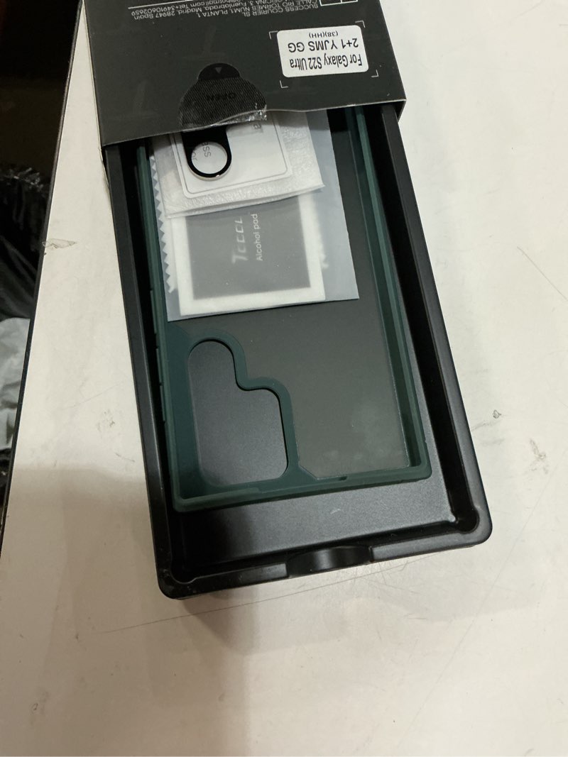 Condition photo showing Good Condition for TOCOL for Samsung Galaxy S22 Ultra Case, Translucent Matte Hard Back [Military Grade Shockproof] [Anti-Scratch & Anti-Fingerprint] Slim Fit Protective Cover for Galaxy S22 Ultra Case 6.8'', Green Galaxy S22 Ultra Green