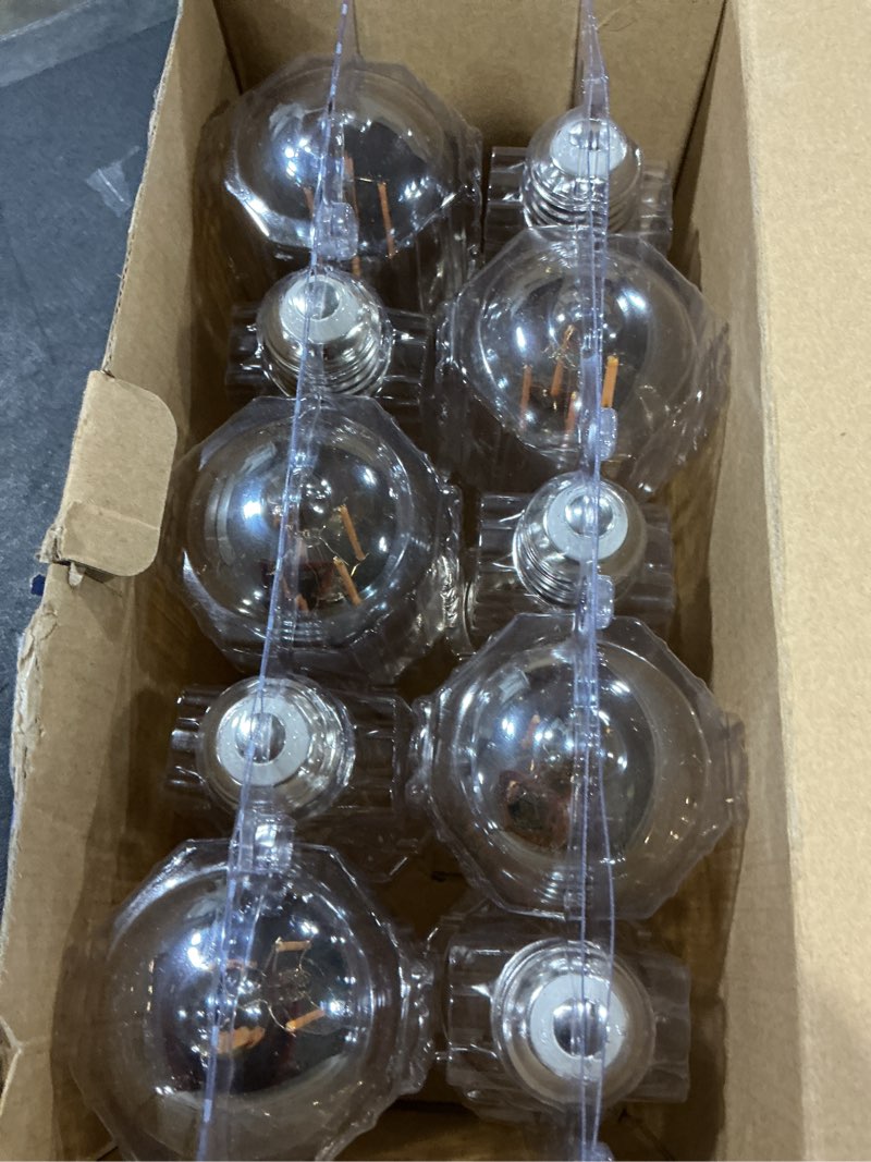 Condition photo showing New/Like New for MASTERY MART Dimmable Vintage E26 LED Light Bulb, 2200K Warm White, 5.5W 60W Equivalent, Glass ST19 Antique Edison Style, 400 LM, Decorative Filament Bulb, UL and Energy Star, 10 Pack 2200k Warm White 10 Count (Pack of 1)