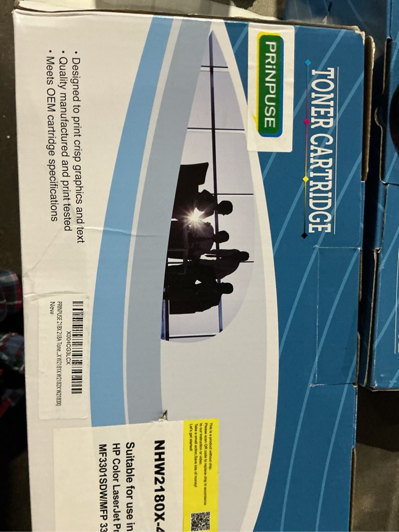 Condition photo showing item condition for 218X Toner Cartridge 4 Pack 3201dw 3301fdw Compatible Replacements for HP 218A 218X for Printer Laserjet 3201DW MFP 3301SDW 3301FDW 3301CDW (no Chip, W2180X W2181X W2182X W2183X)