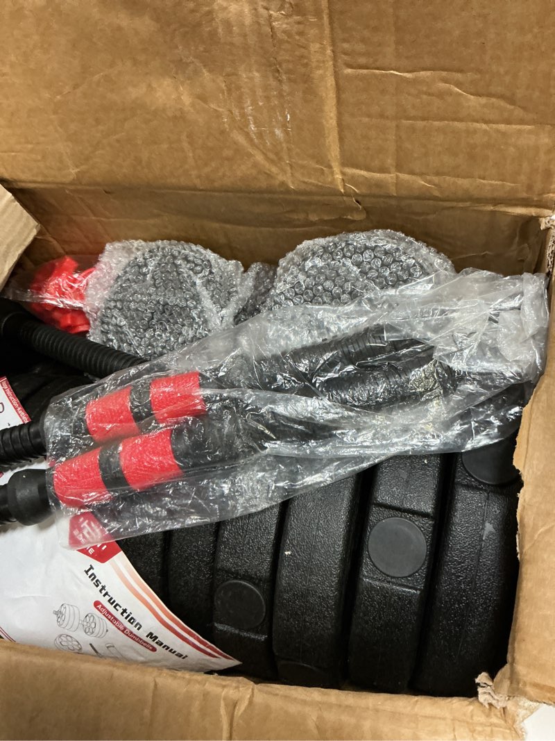Condition photo showing Good Condition for adjustable dumbbell set, 20/33/45/70/90lbs free weight set with connector, 4 in1 dumbbells set used as barbell, kettlebells, push up stand, weight set for home gym suitable men/women 45lb (22.5lb pair)