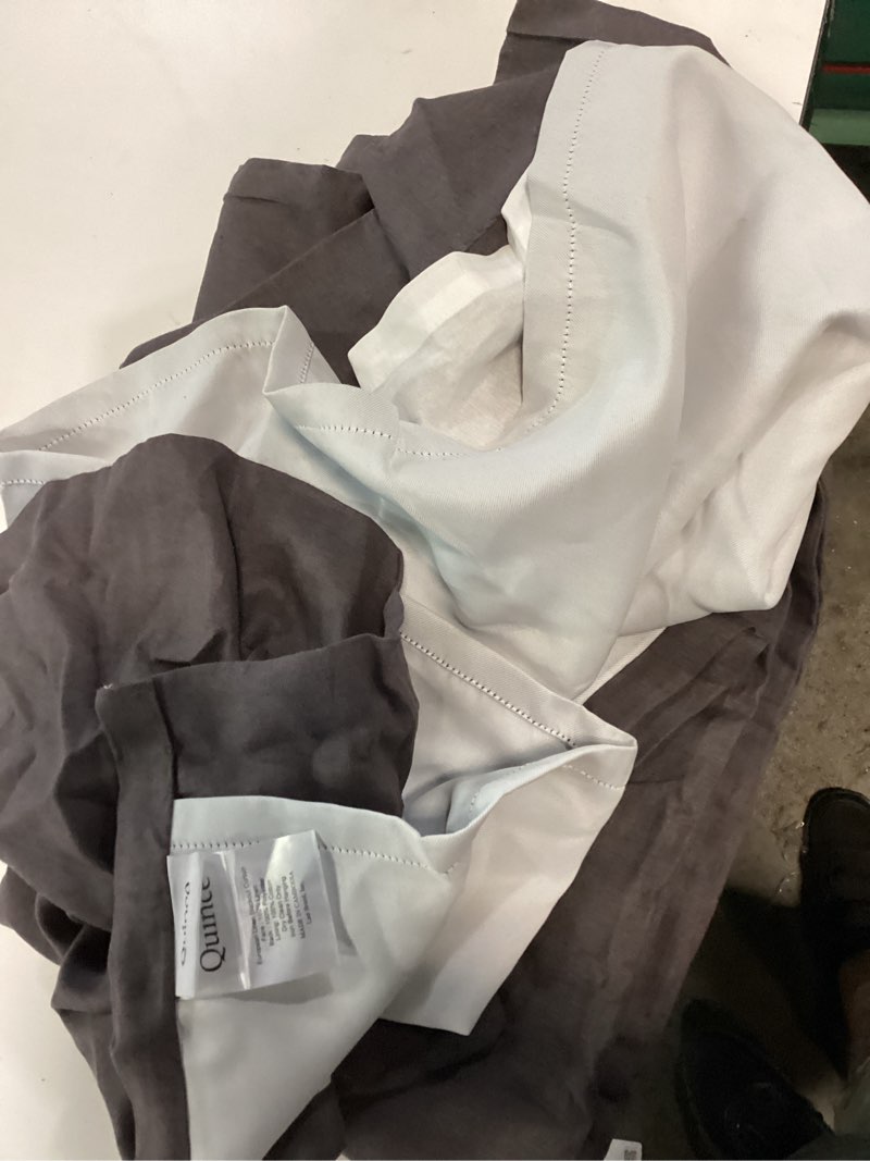 Condition photo showing Good Condition for european linen room darkening curtain, 48x84, storm
