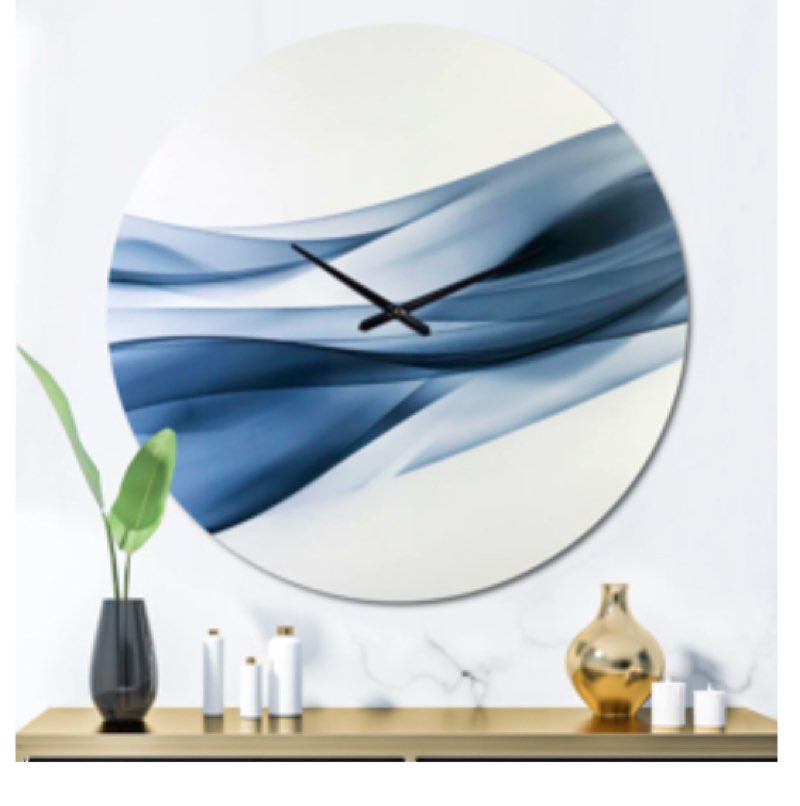 Glittering Light Blue Pattern - Modern wall clock