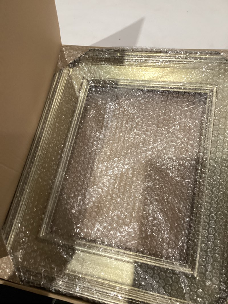 Condition photo showing New/Like New for Museum Plein Aire Ornate Picture Frame - 11x14, Silver Leaf Oil Painting Frames | Hand Leafed High-End Antique Style Frames | Open Back Frames with No Glass or Backing