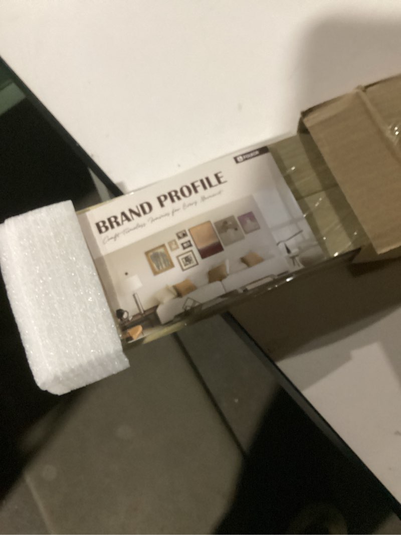 Condition photo showing Good Condition for Canvas Floater Frame for 36x36 Art Prints Oil Paintings, 1.5" Deep DIY Metal Floating Frames for Landscape Portrait Bedroom Hallway Entryway Wall Decor, Gift for Birthday Anniversary(Natural) 36x36" Natural Woodgrain