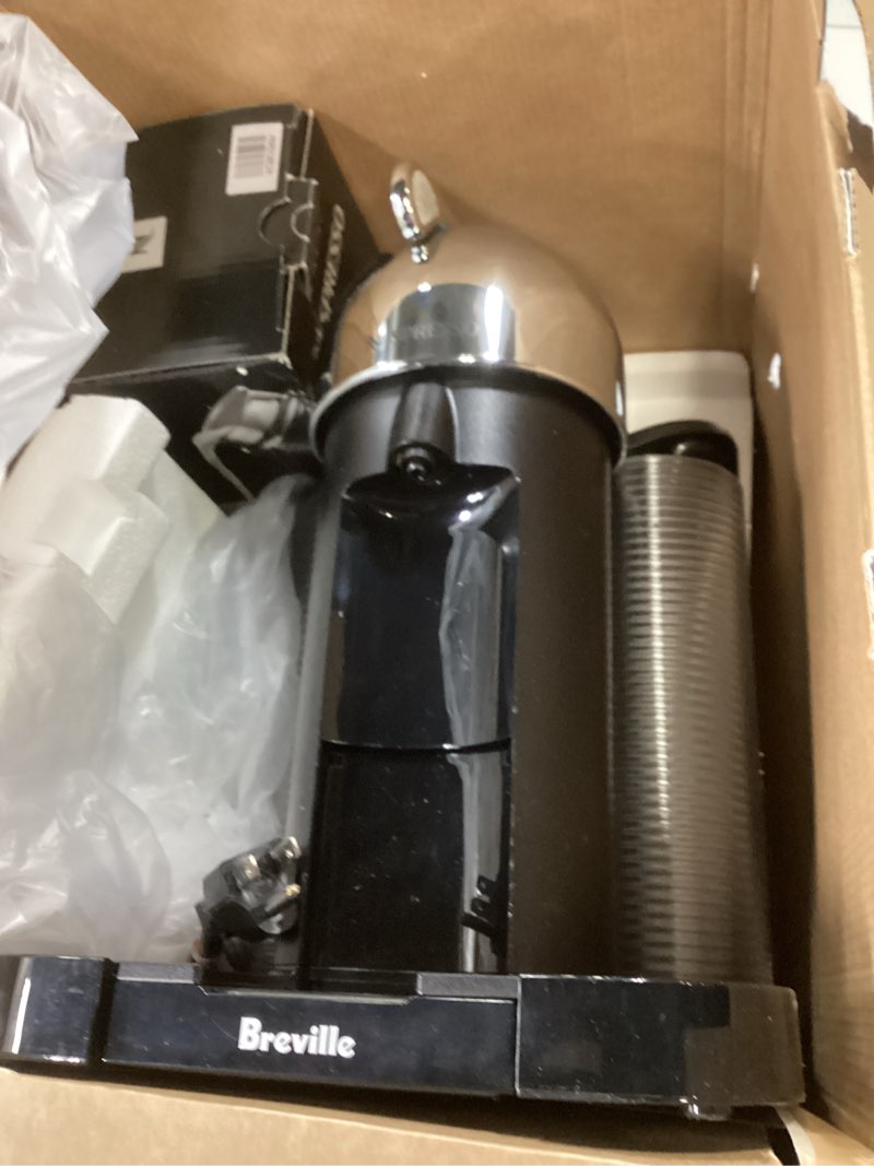 Condition photo showing Good Condition for Nespresso Vertuo Coffee and Espresso Maker by Breville, Chrome with Aeroccino Milk Frother Machine + Milk Frother Chrome