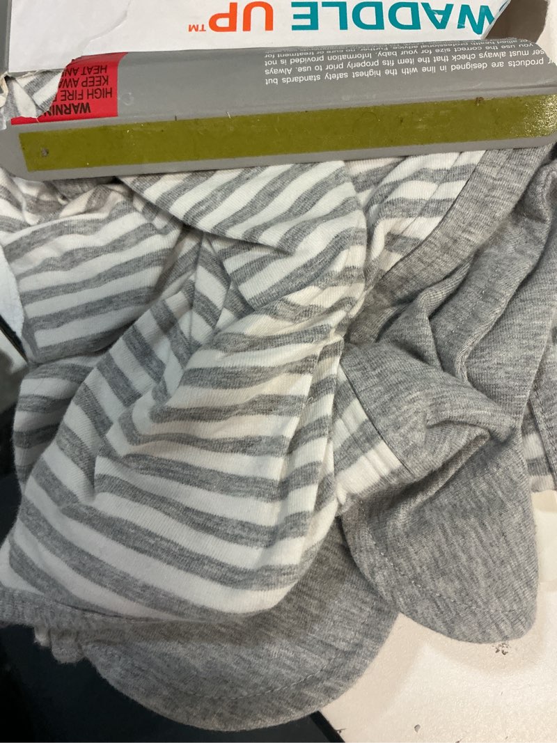 Condition photo showing Good Condition for love to dream swaddle up 50/50 transition bag, gray, large, 24-30.5 lbs, patented zip-off wings, gently help baby safely transition from being swaddled to arms free before rolling over