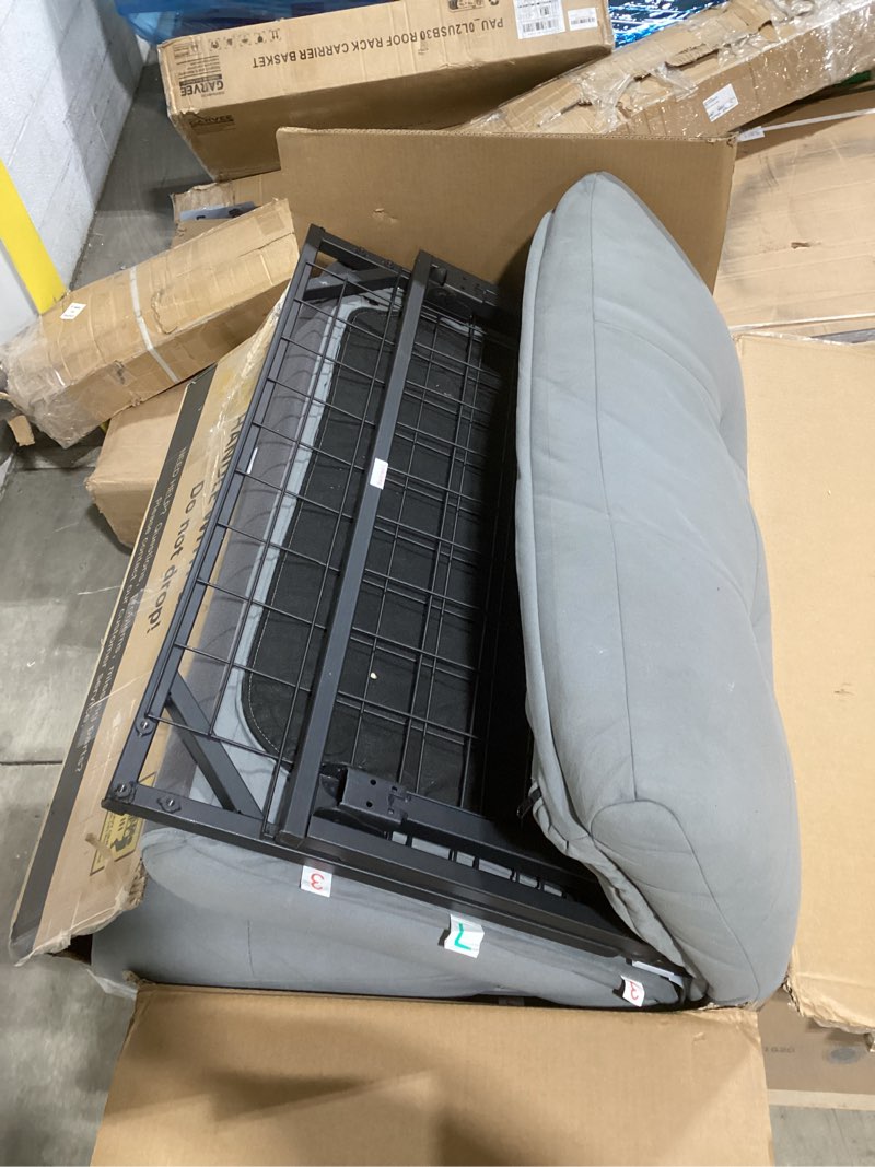 Condition photo showing As Is for COMHOMA 72?Futon Sofa Bed,Modern Convertible Sleeper Sofa, Fabric Futon Couch with Multi-Position Backrest for Living Room Furniture (Gray) Grey